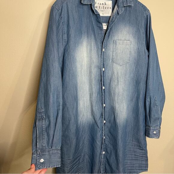 Frank & Eileen Mary Shirtdress in Indigo Denim Wash L - Picture 5 of 10